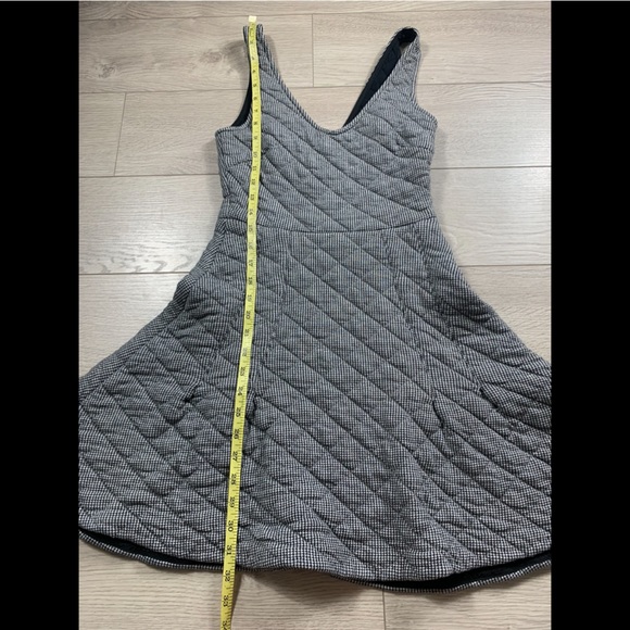 Creatures Of Comfort Houndstooth Quilted Skater Mini Dress - Picture 9 of 10
